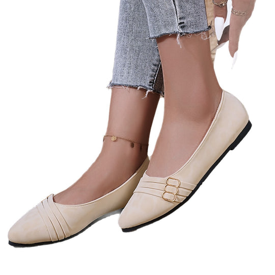 Damen dekorative Ballerinas mit elegantem Leopardenmuster und hochwertigem Futter EB