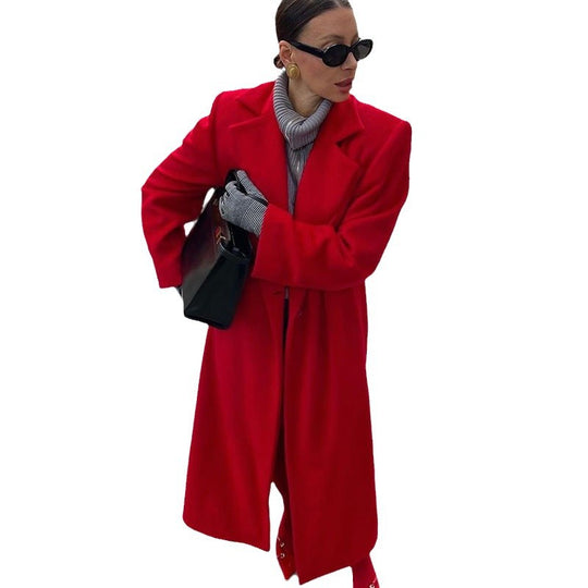 Damen Elegante Mantel mit Oversized-Schnitt und schickem Revers EB