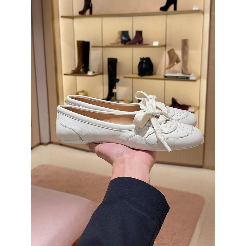 Damen Komfortable Ballerinas mit dekorativer Schleifenapplikation EB