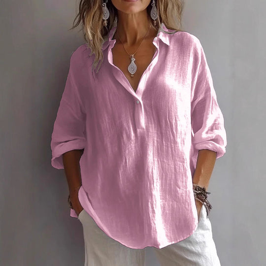 Damen Leichte Leinenbluse EB