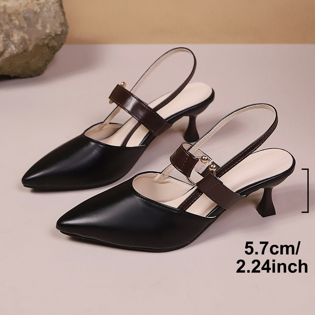 Damen Slingback-Pumps mit elegantem spitzem Design und modischem Riemen EB