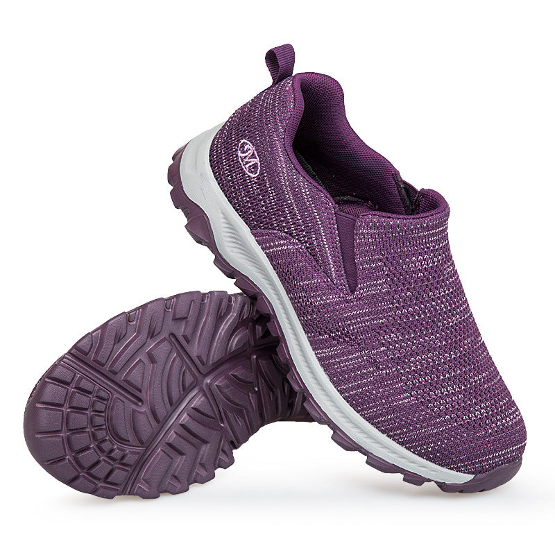 Damen Slip-On Sport-Sneaker mit atmungsaktivem Mesh-Obermaterial EB