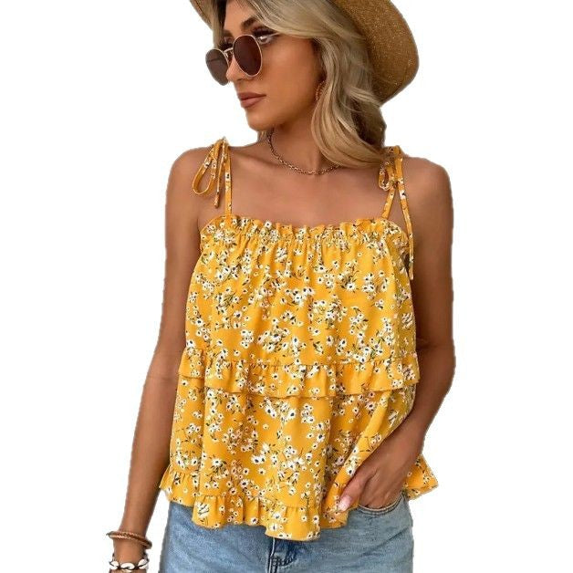 Damen lässige Bluse mit Rüschen EB