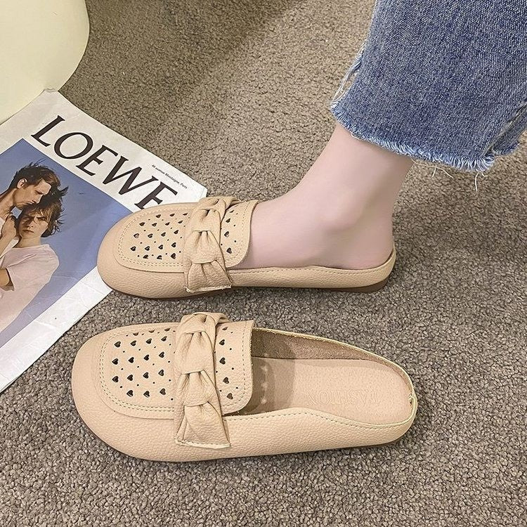 Damen Komfortable Slip-On Mokassins mit verspieltem Herzdetail EB