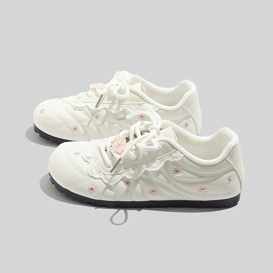Damen Sneakers mit floralem Design und komfortabler Sohle EB