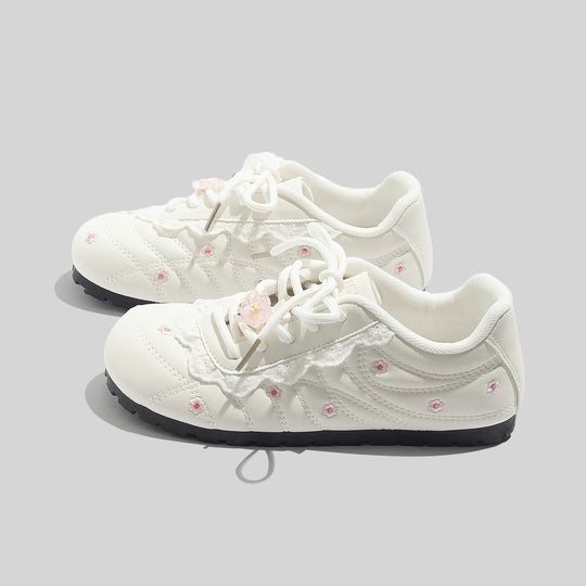Damen Sneakers mit floralem Design und komfortabler Sohle EB
