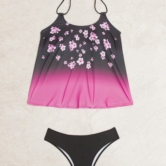 Damen Tankini-Set mit modischem Muster und lässigem Schnitt EB