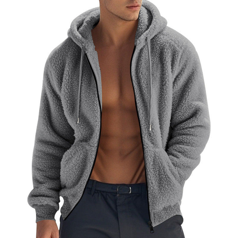 Herren Fleecejacke mit Kapuze und weichem Innensof EB