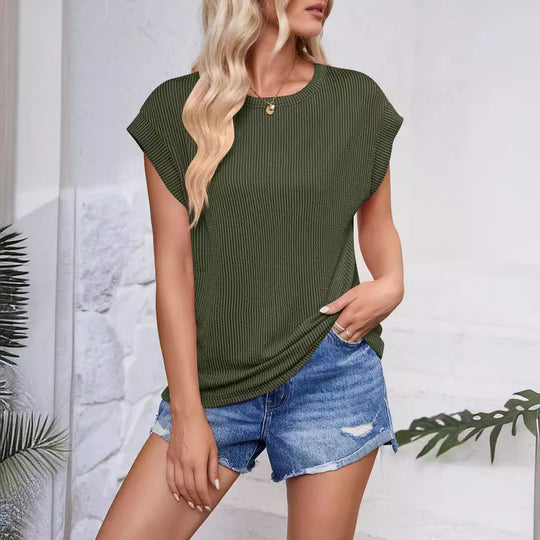 Damen lässiges Kurzarm-Shirt EB