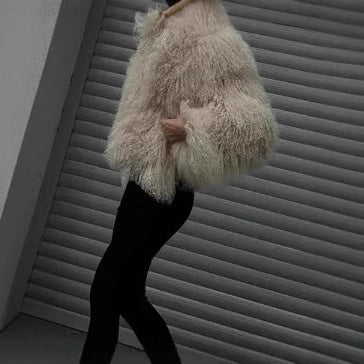 Damen Flauschige Kuscheljacke EB