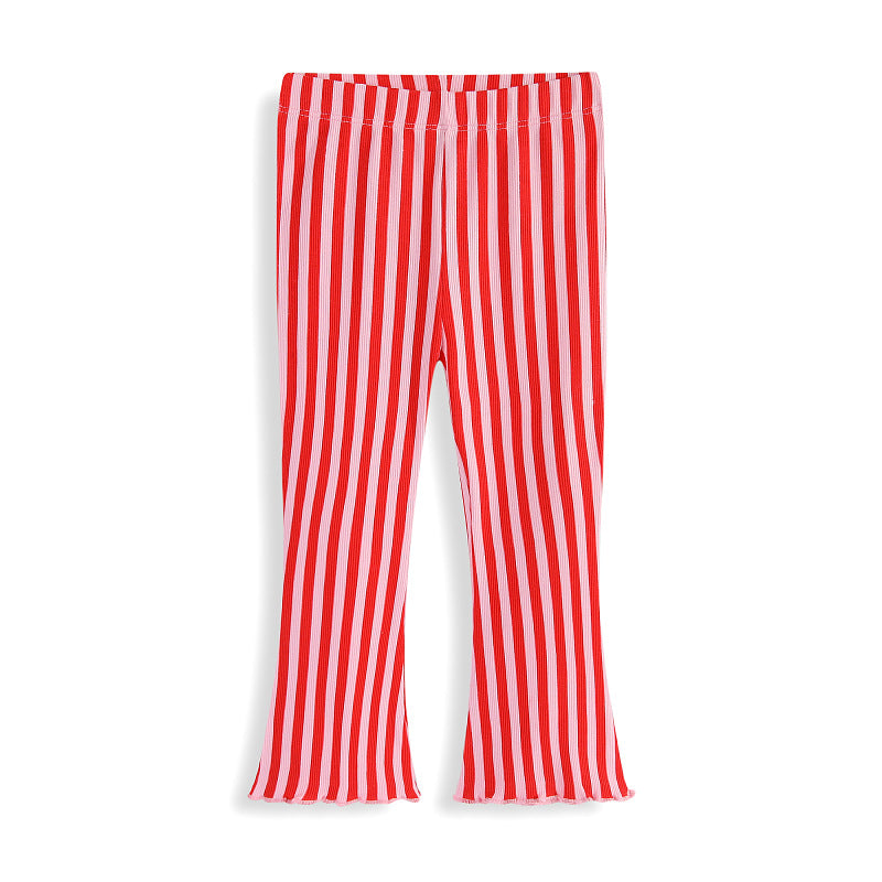 Mädchen Leggings mit fröhlichem Streifenmuster EB