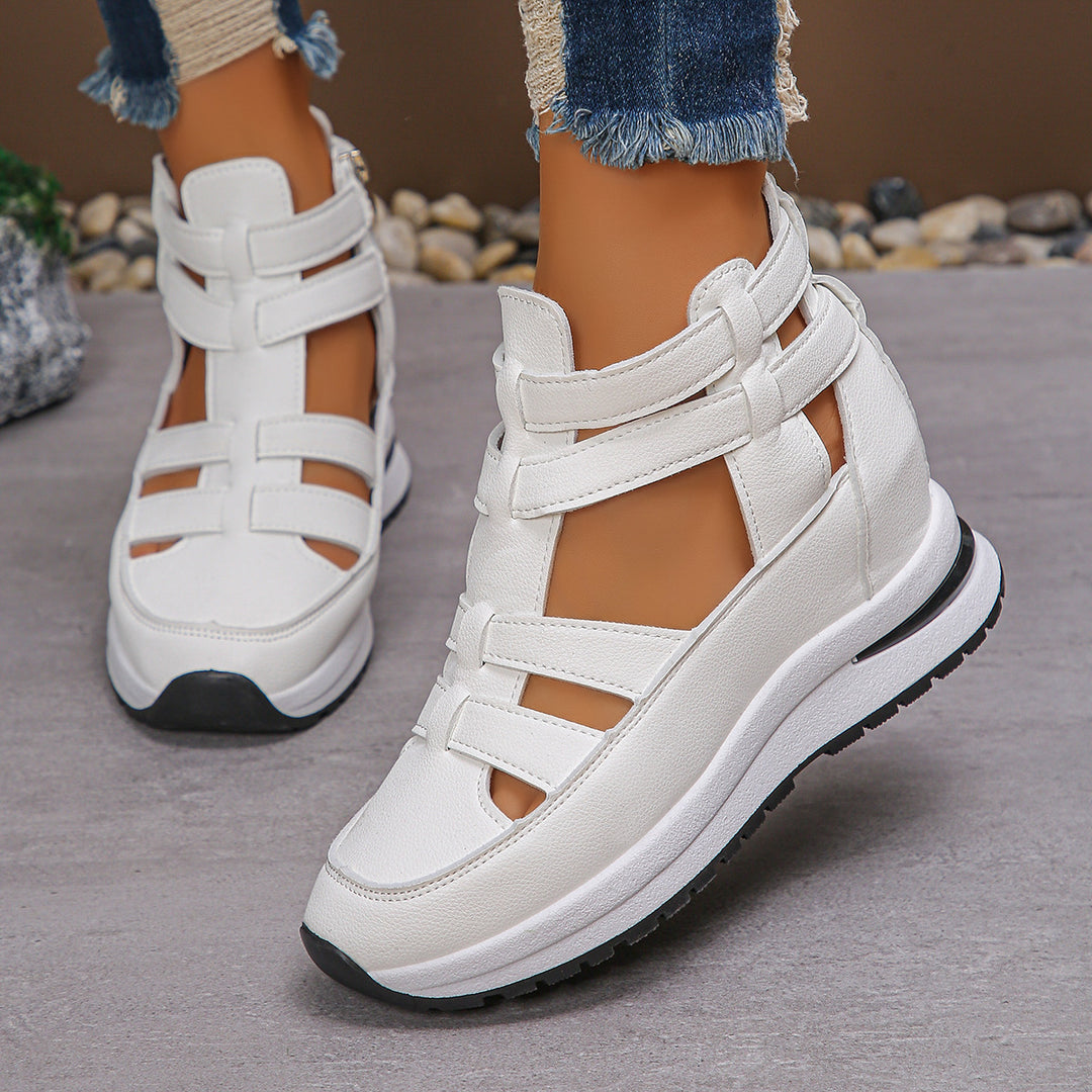Damen Wedge-Sneaker mit verstellbaren Riemen und atmungsaktiver Sohle EB