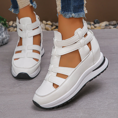 Damen Wedge-Sneaker mit verstellbaren Riemen und atmungsaktiver Sohle EB