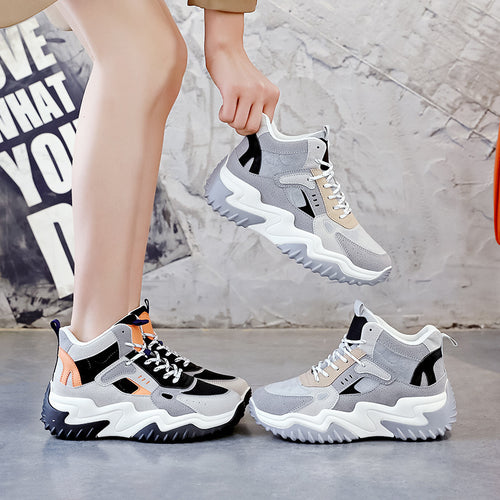 Damen Hohe Sneakers mit wärmendem Innenfutter und strukturiertem Design EB