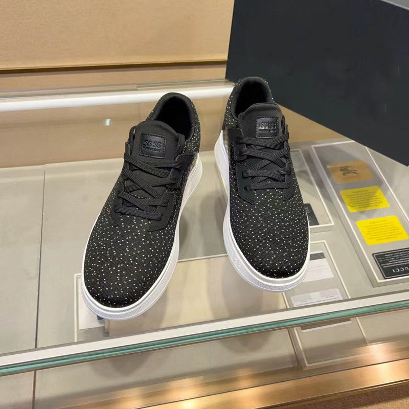 Damen Sportliche Sneakers mit atmungsaktiver Oberflächenstruktur und rutschfester Gummisohle EB