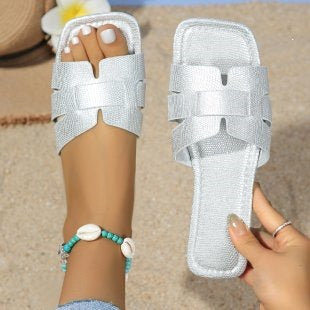 Damen modische Strand-Sandalen mit schickem Riemendesign EB