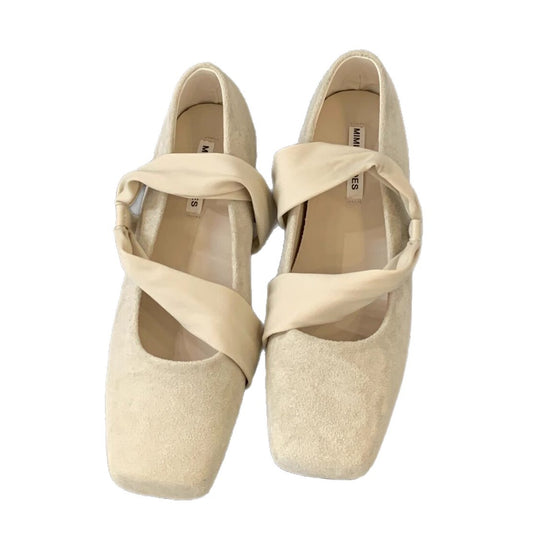 Damen elegante Ballerinas mit modischem Riemchen-Design EB