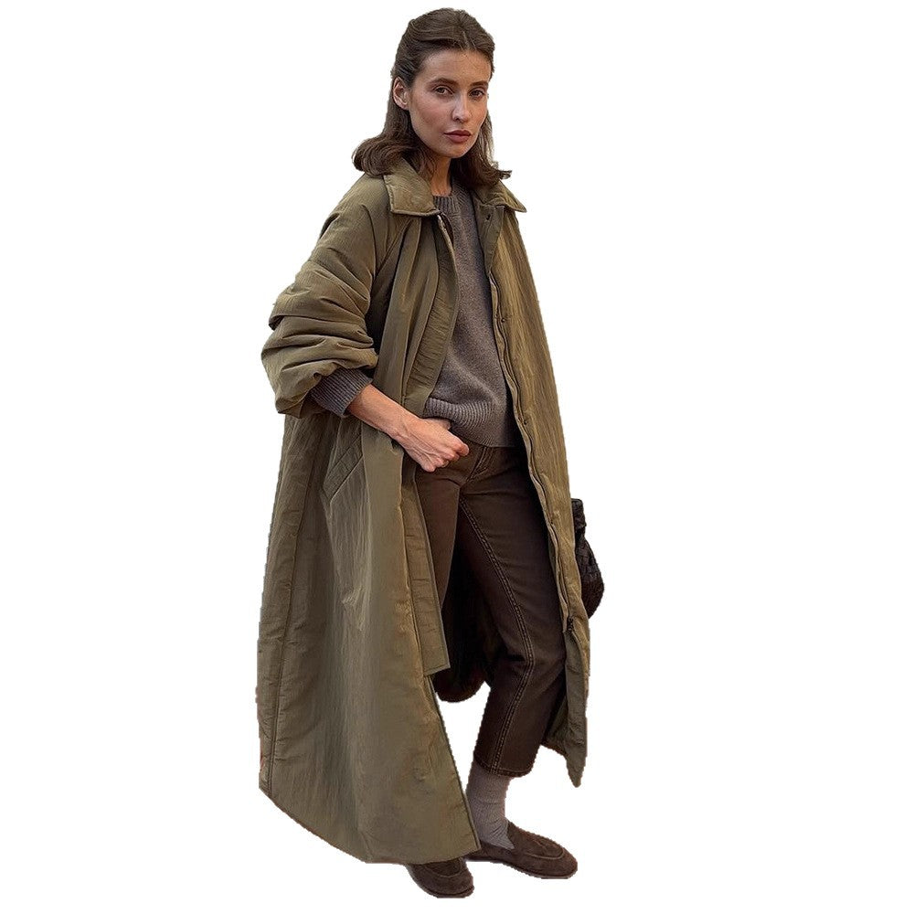 Damen Oversized Steppjacke mit elegantem Schnitt und praktischen Taschen EB