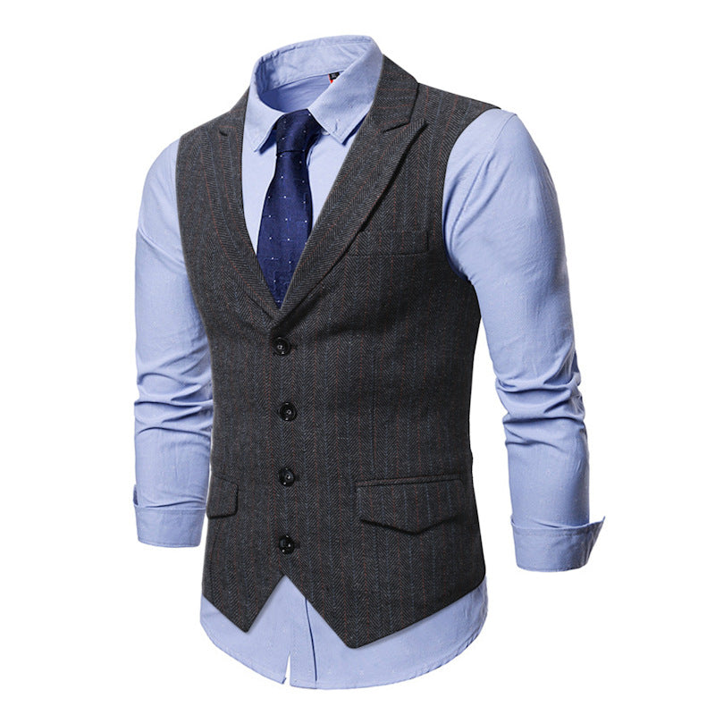 Herren Weste mit feinem Nadelstreifenmuster EB