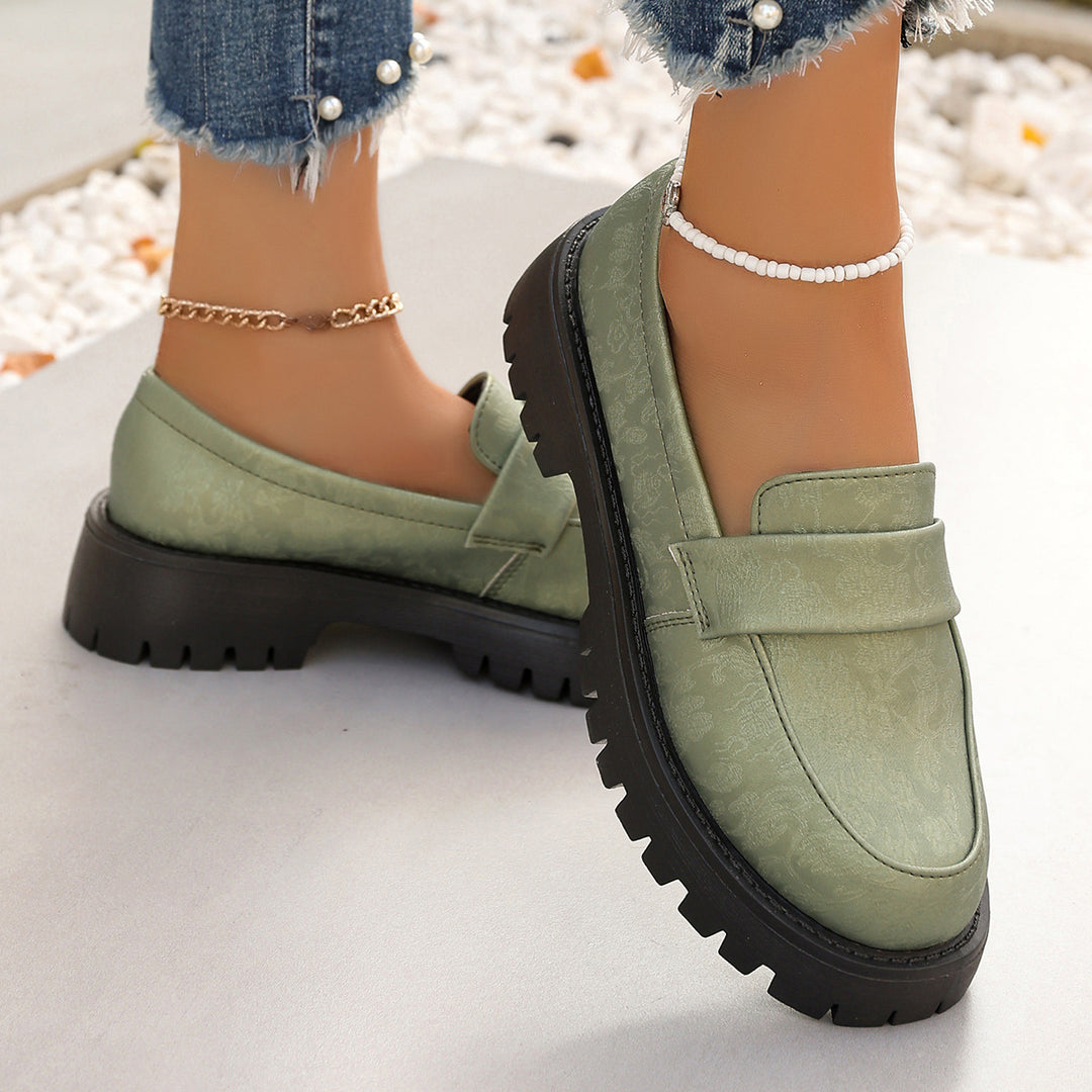 Damen moderne Moccasins mit trendiger Plattformsohle EB