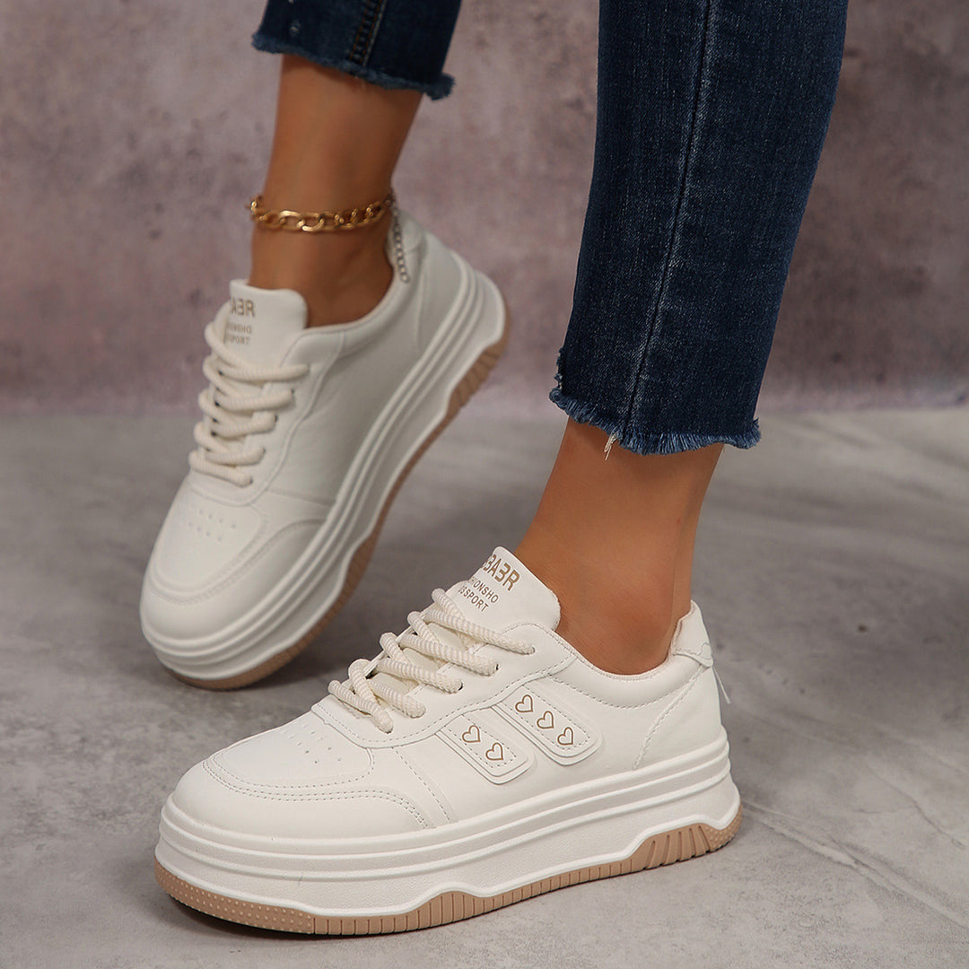 Damen modische Sneakers mit strukturiertem Obermaterial und komfortabler Dämpfung EB