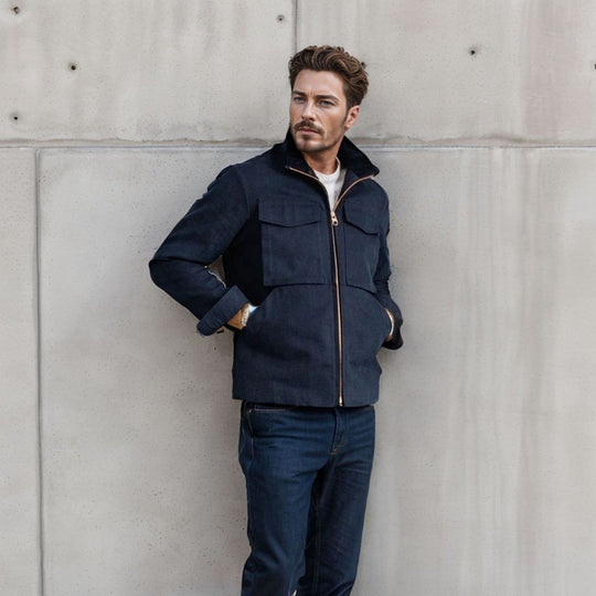 Herren stylische Funktionsjacke im modernen Design mit großzügigen Taschen EB