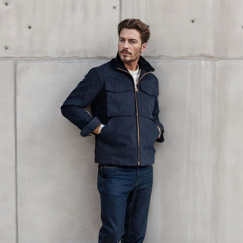 Herren stylische Funktionsjacke im modernen Design mit großzügigen Taschen EB