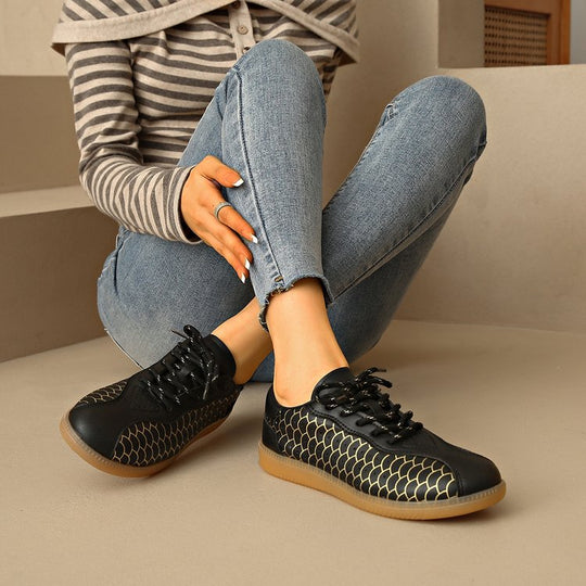 Damen modische Sneakers mit einzigartigem Musterdruck EB