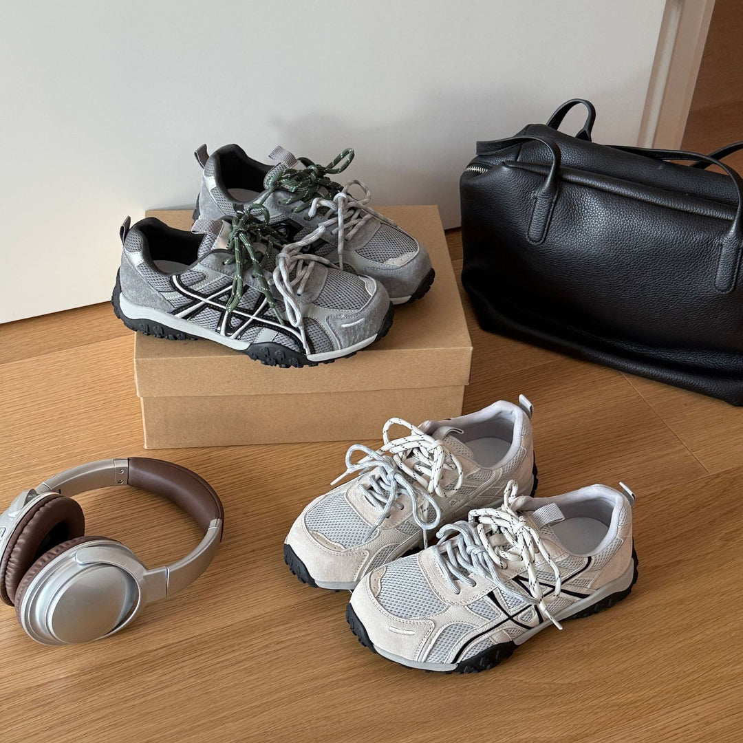 Damen Sportliche Trail Sneakers mit atmungsaktiver Mesh-Oberfläche und rutschfester Sohle EB