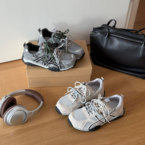 Damen Sportliche Trail Sneakers mit atmungsaktiver Mesh-Oberfläche und rutschfester Sohle EB