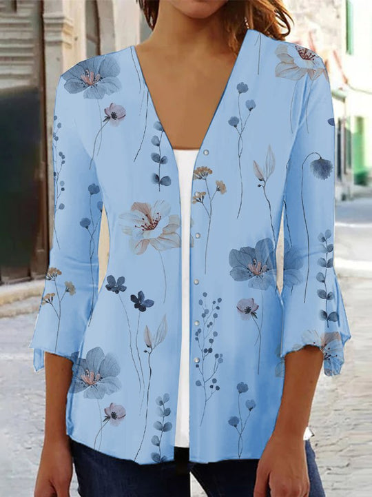 Damen Bluse mit floralen Mustern EB
