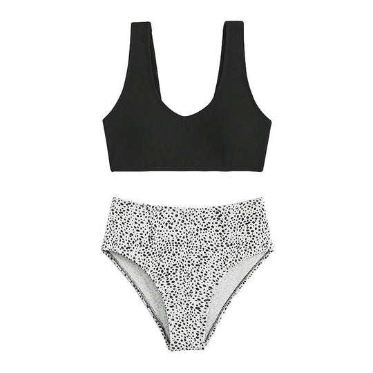 Damen Hoch tailliertes Bikini-Oberteil mit strukturiertem Design EB