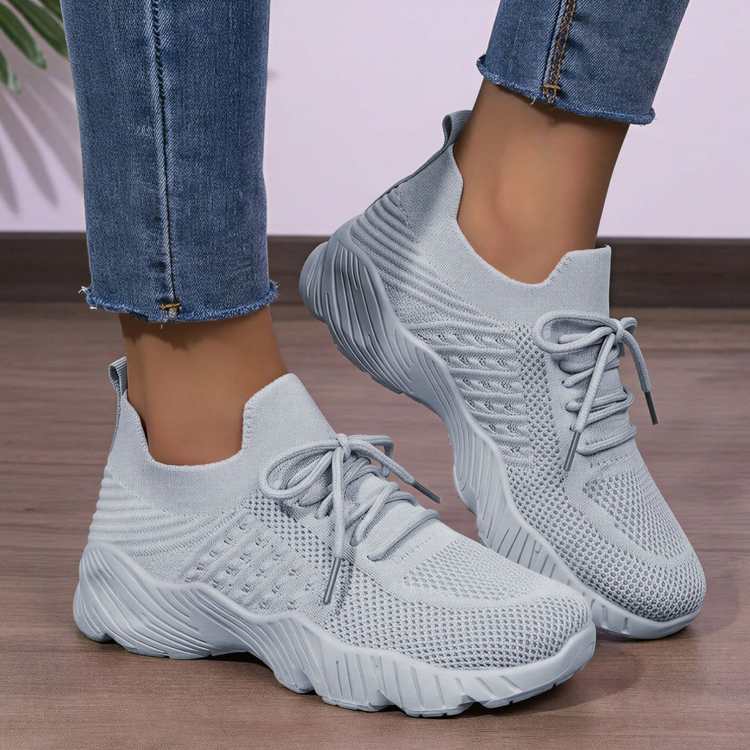 Damen Hohe Sneaker mit atmungsaktivem Obermaterial und gedämpfter Laufsohle EB