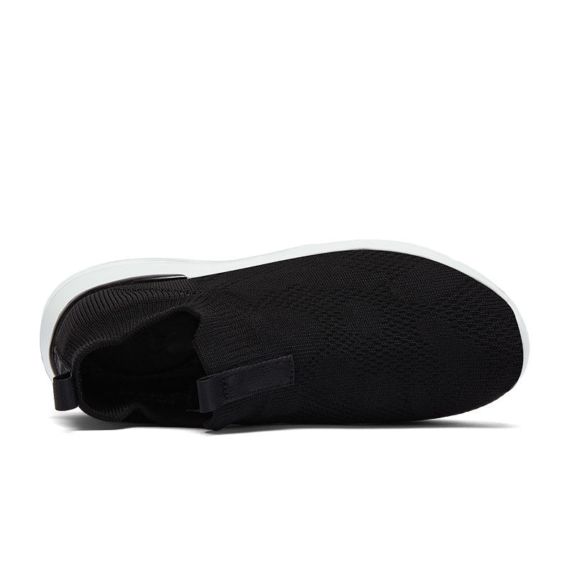 Damen Sportliche Slip-On Sneakers mit elastischem Strickoberteil EB