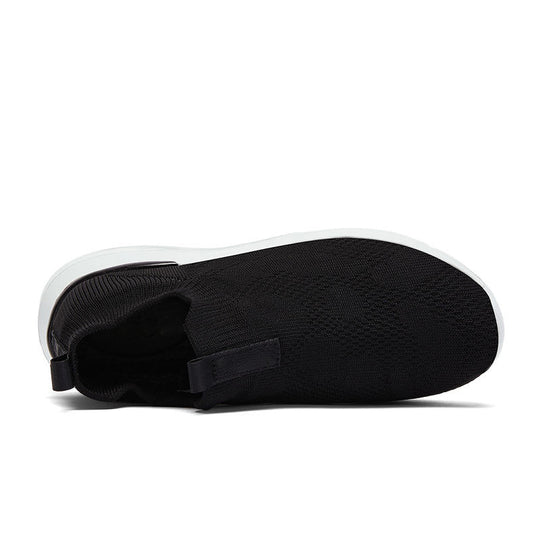 Damen Sportliche Slip-On Sneakers mit elastischem Strickoberteil EB