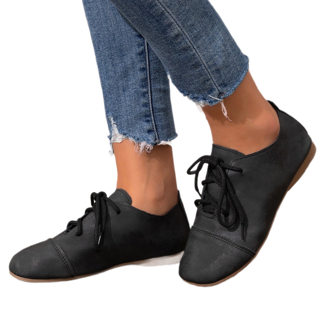 Damen Komfortable Schnürschuhe mit weichem Obermaterial EB