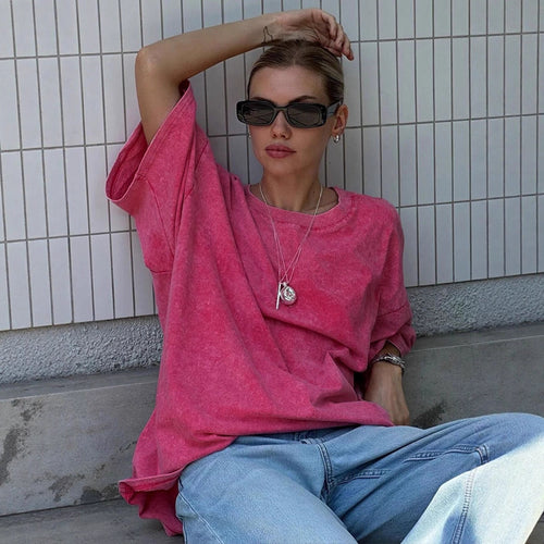 Damen Oversized T-Shirt aus hochwertiger Baumwolle EB
