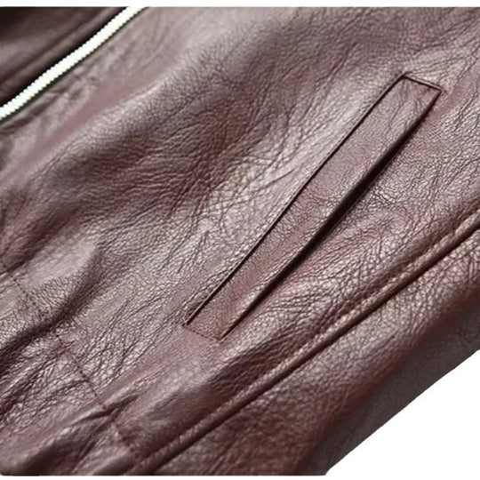Damen Kunstlederjacke im lässigen Schnitt mit aufgesetzten Taschen EB