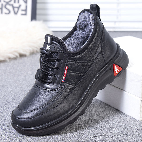 Damen Komfortable und warme Freizeit-Sneaker mit kuscheligem Innenfutter EB