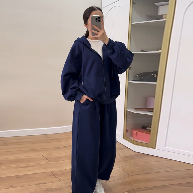 Damen lässiger Hoodie- und Jogginghose-Anzug EB