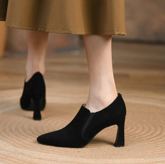 Damen elegantes Mid-Heel Stiefelette EB