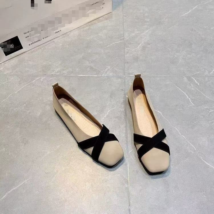 Damen elegante Ballerinas mit modischem Kreuzriemen EB