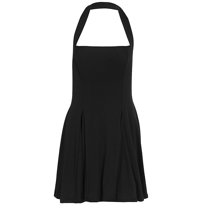 Damen Kleid mit Halterneck und schwingendem Saum EB