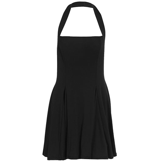 Damen Kleid mit Halterneck und schwingendem Saum EB