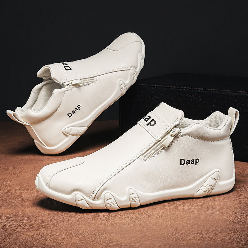 Damen Sportliche Sneaker mit seitlichem Reißverschluss und rutschfester Sohle EB