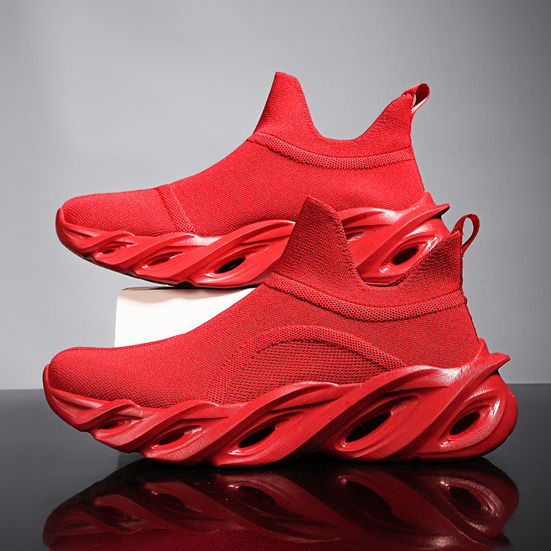Damen High-Performance Laufschuhe mit elastischem Strick-Obermaterial und innovativer Sohlenkonstruktion EB