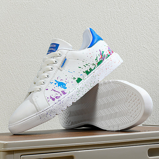 Unisex Freizeit-Sneaker mit Farbspritz-Design und gepolstertem Komfortfußbett EB