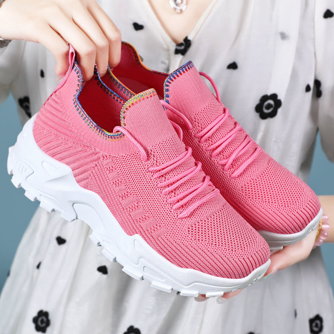 Damen Sportliche Knit Sneaker mit elastischem Fußbett EB
