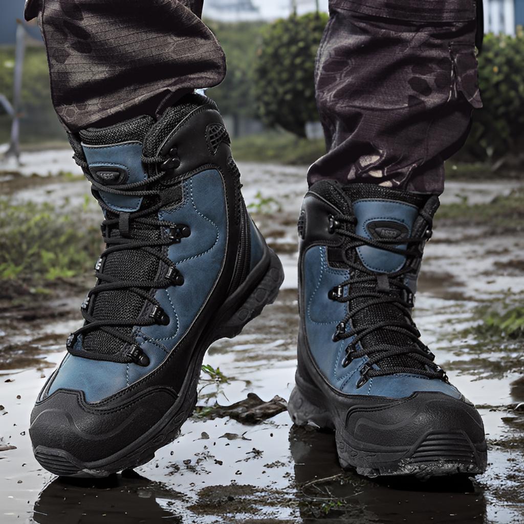 Herren wasserdichte Trekkingstiefel mit verstärktem Knöchelschutz und rutschfester Sohle EB