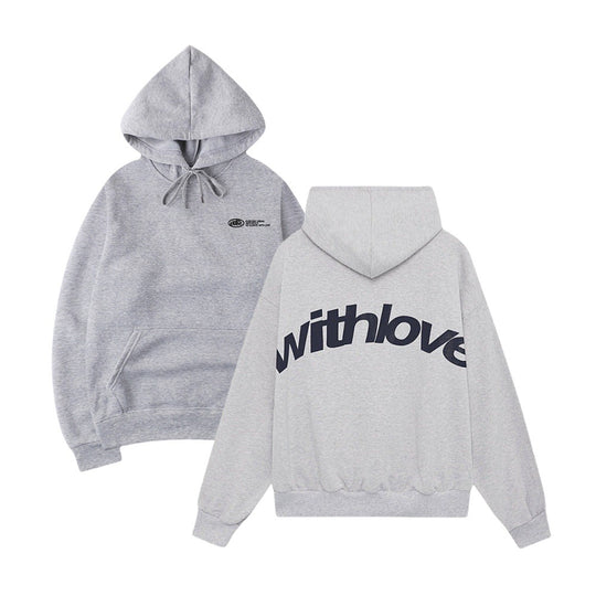 Unisex nan oversized Kapuzenpullover mit großflächigem Rückenprint, Kängurutasche und gerippten Bündchen EB